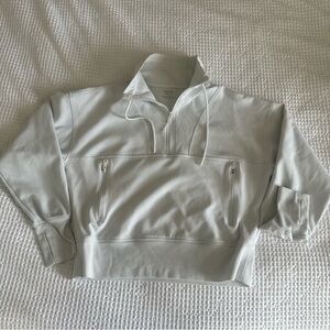 Old Navy Active White Quarter-Zip Pullover